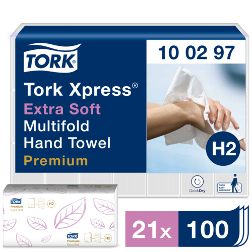 TORK XPRESS SOFT ΧΕΙΡΟΠΕΤΣΕΤΑ H2 ΜULΤΙFΟLD ΛΕΥΚΗ 2ΦΥΛΛΗ 100297 W-FOLD