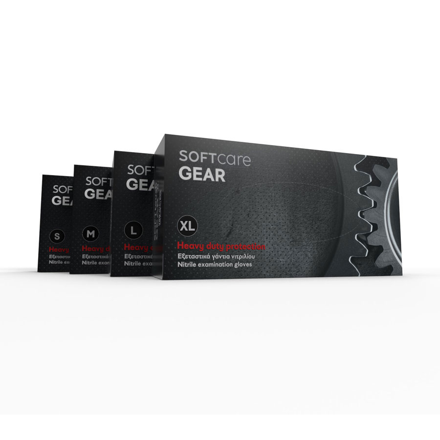 ΓΑΝΤΙΑ ΝΙΤΡΙΛΙΟΥ SOFT CARE GEAR ΜΑΥΡΟ LARGE 100TMX