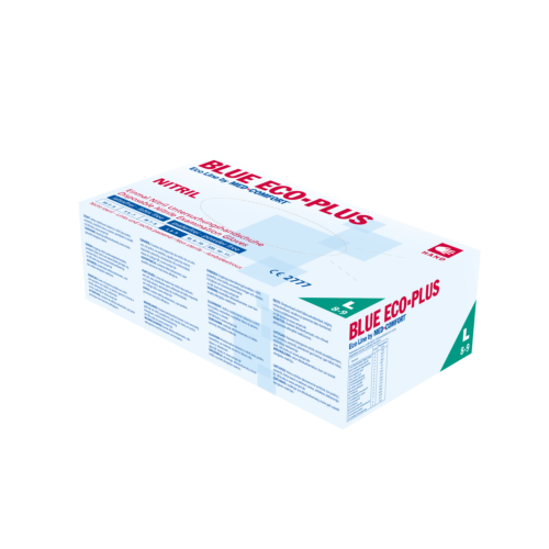 ΓΑΝΤΙΑ NITRILE ECO PLUS ΜΠΛΕ 100ΤΜΧ LARGE