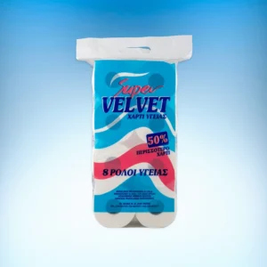 VELVET ΥΓΕΙΑΣ ΧΑΡΤΙ 8άρι 150gr. SUΡΕR/ΛΕΥΚΟ