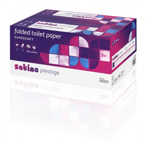 Χαρτί υγείας φύλλο-φύλλο SATINO 2ply 30πακΧ300φυλ. PRESTIGE 21Χ9,8cm