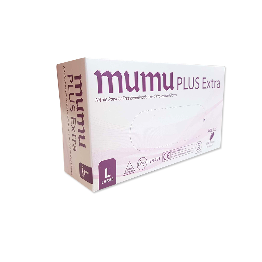 NUMU PLUS EXTRA ΓΑΝΤΙΑ ΝΙΤΡΙΛΙΟΥ ΜΠΛΕ  100TMX LARGE