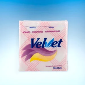 ΧΑΡ/ΤΑ VELVET ΚΑΡΩ ΚΟΚ/ΜΠΛΕ 70Φ 33X33CM