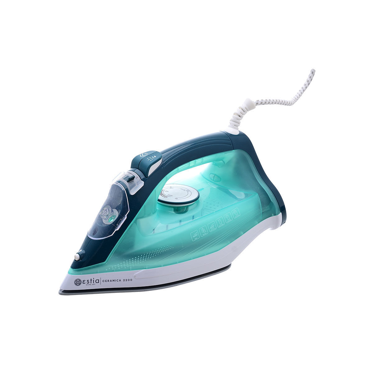 ESTIA CERAMICA ΣΙΔΕΡΟ ΑΤΜΟΥ ΜΕ ΚΕΡΑΜΙΚΗ ΠΛΑΚΑ 2200w