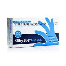 SILKY SOFT ΓΑΝΤΙΑ ΝΙΤΡΙΛΙΟΥ ΜΠΛΕ 100ΤΕΜ SMALL