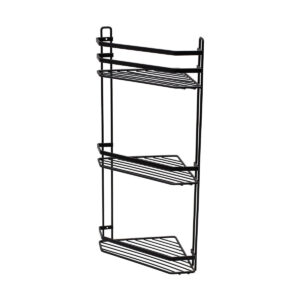 ESTIA ΕΤΑΖΕΡΑ ELEGANT ΜΕΤΑΛΛΙΚΗ ΓΩΝΙΑΚΗ 3 ΘΕΣΕΩΝ 54x28x18cm ΜΑΥΡΗ