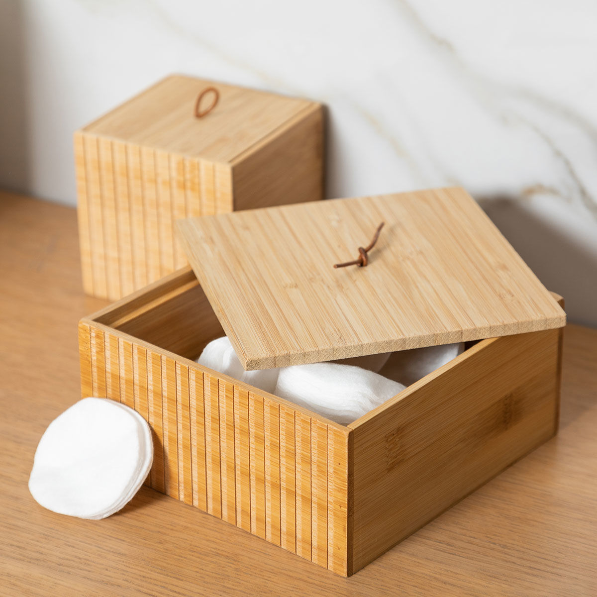 ESTIA ΚΟΥΤΙ ΑΠΟΘΗΚΕΥΣΗΣ ΚΑΙ ΟΡΓΑΝΩΣΗΣ BAMBOO ESSENTIALS 15x15x7cm - Image 5