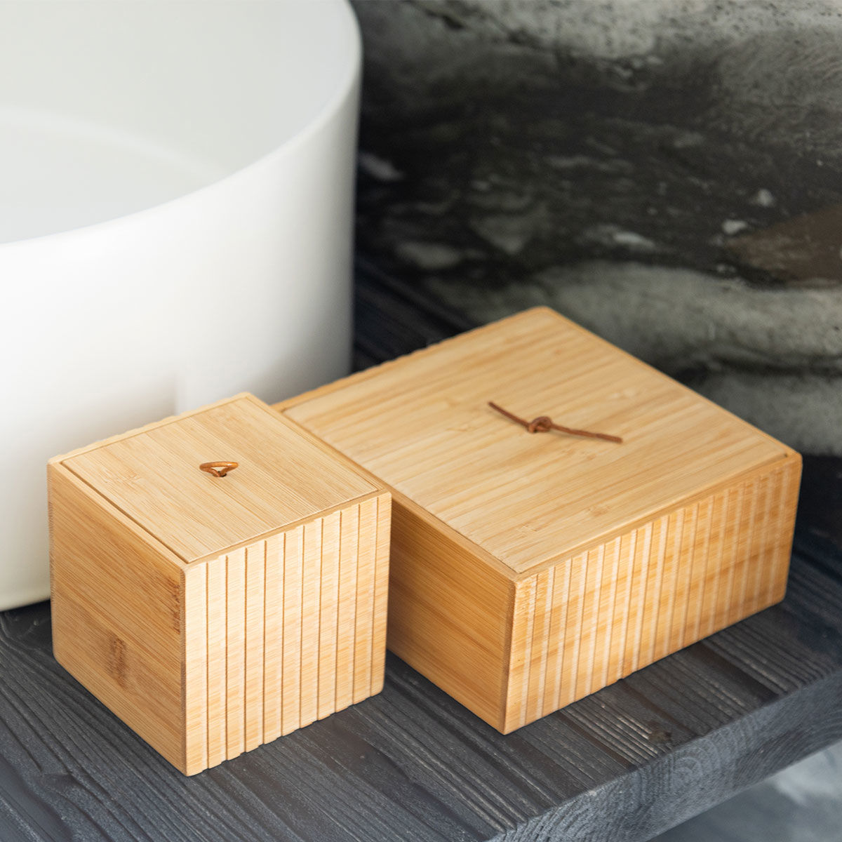 ESTIA ΚΟΥΤΙ ΑΠΟΘΗΚΕΥΣΗΣ ΚΑΙ ΟΡΓΑΝΩΣΗΣ BAMBOO ESSENTIALS 9x9x8cm - Image 4