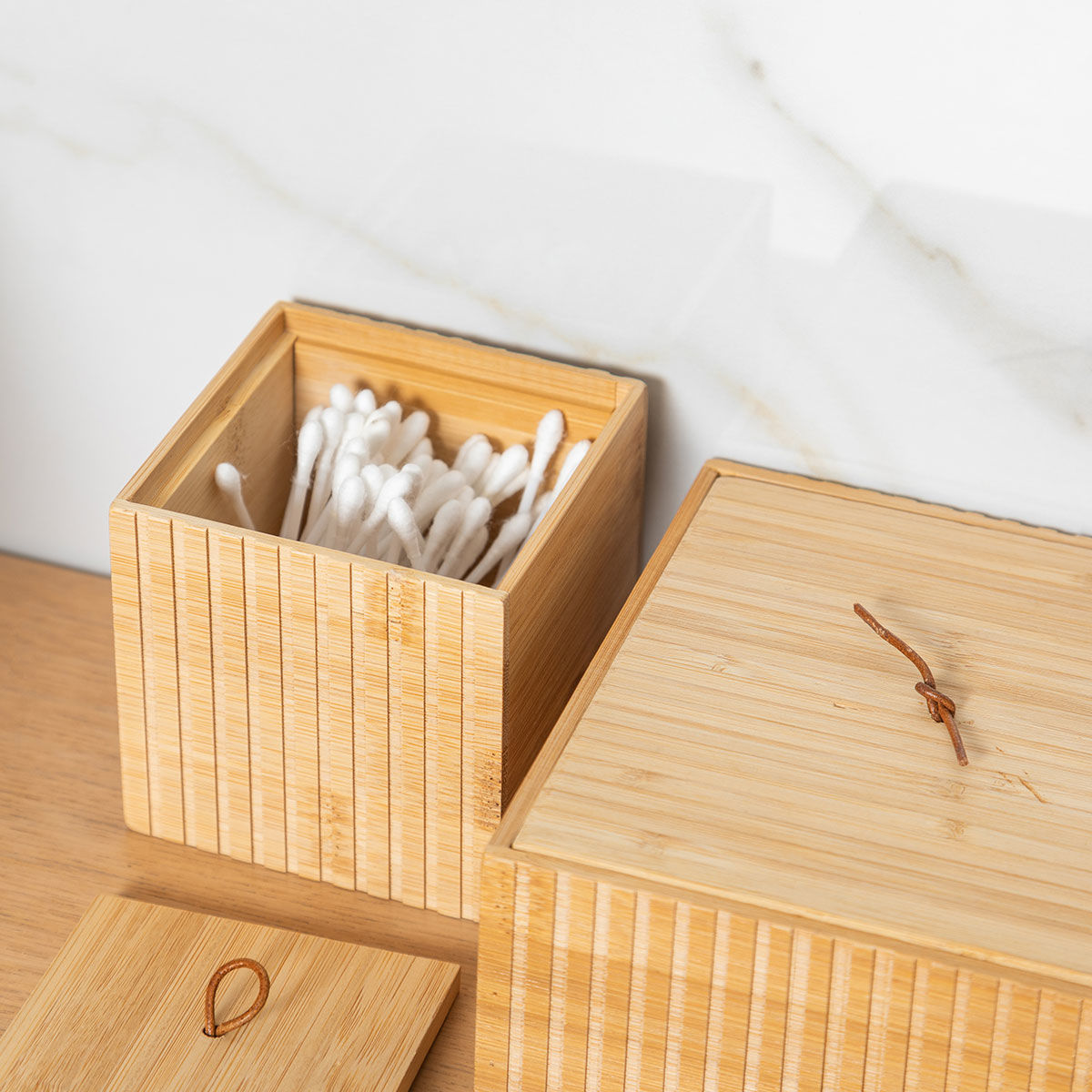 ESTIA ΚΟΥΤΙ ΑΠΟΘΗΚΕΥΣΗΣ ΚΑΙ ΟΡΓΑΝΩΣΗΣ BAMBOO ESSENTIALS 9x9x8cm - Image 5
