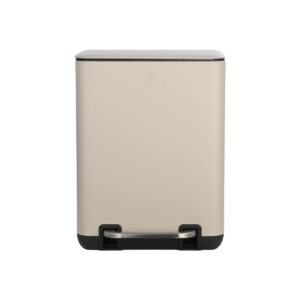 ESTIA ΧΑΡΤΟΔΟΧΕΙΟ ΜΠΑΝΙΟΥ CUBIC SOFT CLOSE 6lt TAUPE