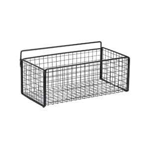 ESTIA ΚΑΛΑΘΙ ΟΡΓΑΝΩΣΗΣ CAGE ΚΡΕΜΑΣΤΟ ΜΕΤΑΛΛΙΚΟ 36x15x13cm ΜΑΥΡΟ