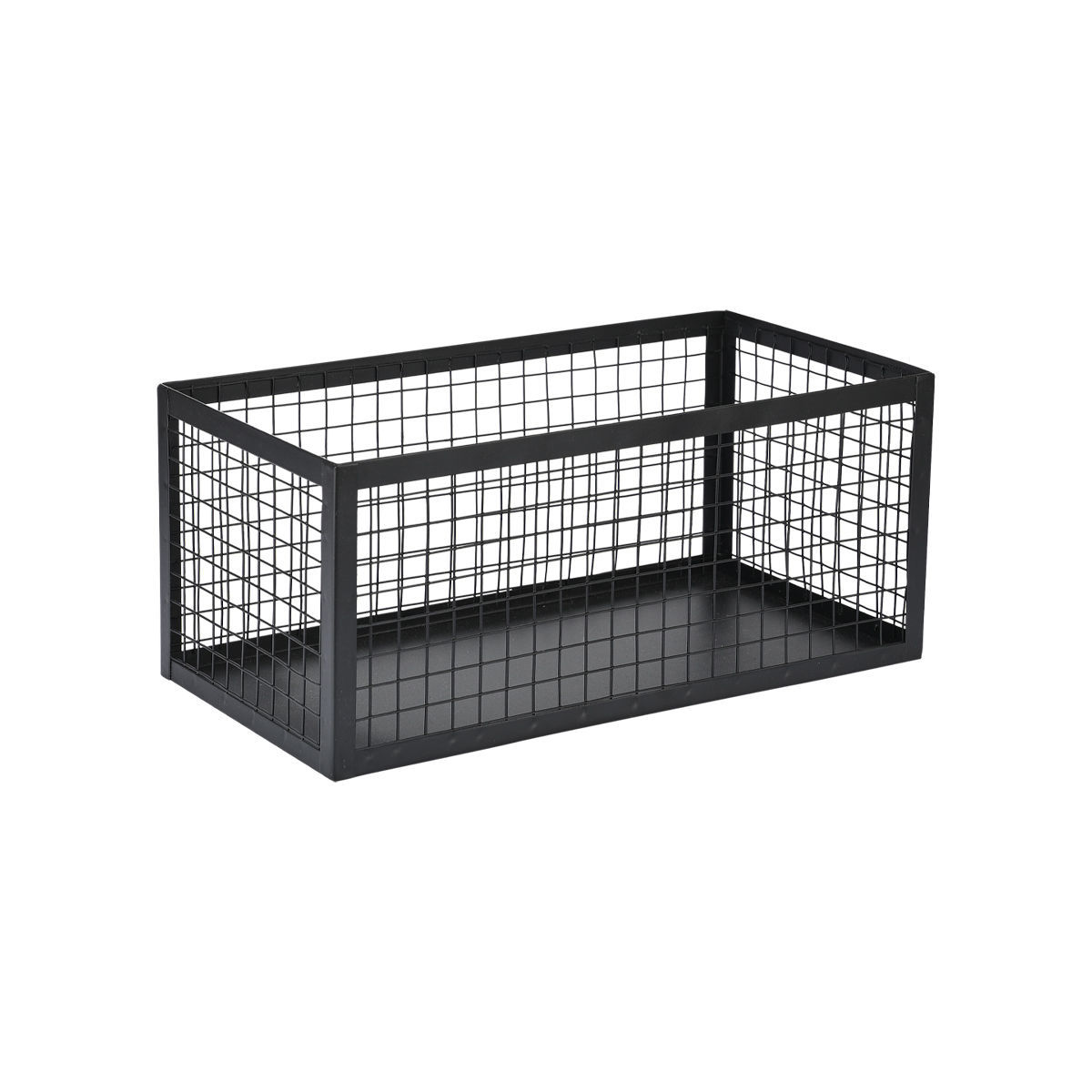 ESTIA ΚΑΛΑΘΙ ΑΠΟΘΗΚΕΥΣΗΣ ΚΑΙ ΟΡΓΑΝΩΣΗΣ CAGE ΜΕΤΑΛΛΙΚΟ 23.5x15x11cm ΜΑΥΡΟ