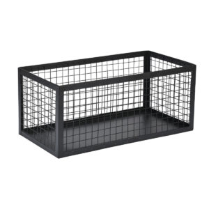 ESTIA ΚΑΛΑΘΙ ΑΠΟΘΗΚΕΥΣΗΣ ΚΑΙ ΟΡΓΑΝΩΣΗΣ CAGE ΜΕΤΑΛΛΙΚΟ 30x15.5x13cm ΜΑΥΡΟ