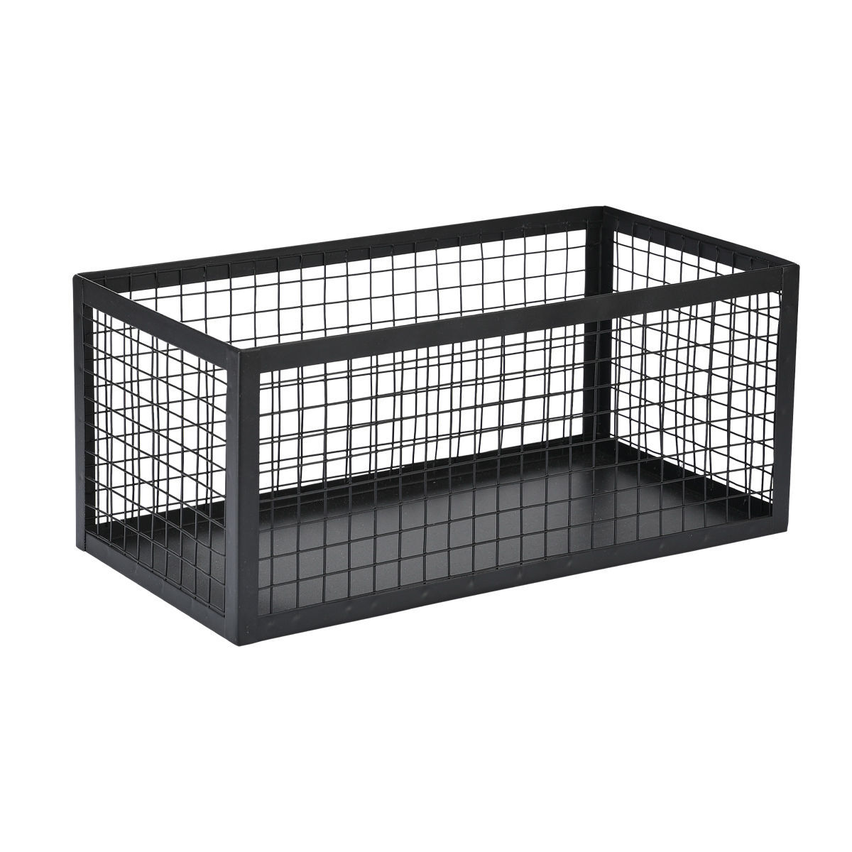 ESTIA ΚΑΛΑΘΙ ΑΠΟΘΗΚΕΥΣΗΣ ΚΑΙ ΟΡΓΑΝΩΣΗΣ CAGE ΜΕΤΑΛΛΙΚΟ 30x15.5x13cm ΜΑΥΡΟ