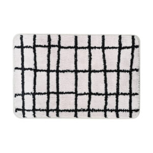 ESTIA ΤΑΠΕΤΟ ΜΠΑΝΙΟΥ CAGE 40x60cm 100% ΜΙΚΡΟΪΝΕΣ ΓΚΡΙ-ΜΑΥΡΟ