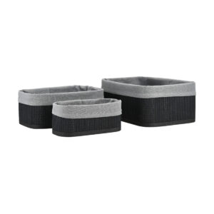 ESTIA ΚΑΛΑΘΙ ΟΡΓΑΝΩΣΗΣ BAMBOO ESSENTIALS ME ΕΠΕΝΔΥΣΗ ΣΕΤ 3ΤΕΜ. ΜΑΥΡΟ