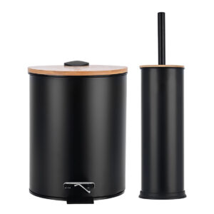 ESTIA ΣΕΤ ΠΙΓΚΑΛ KAI ΧΑΡΤΟΔΟΧΕΙΟ 7lt BAMBOO ESSENTIALS ΜΑΥΡΟ